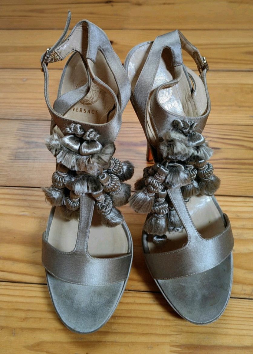 Versace VERSACE SS 2008 high-heeled open toe sandals Size US 8 / IT 38 - 3 Thumbnail
