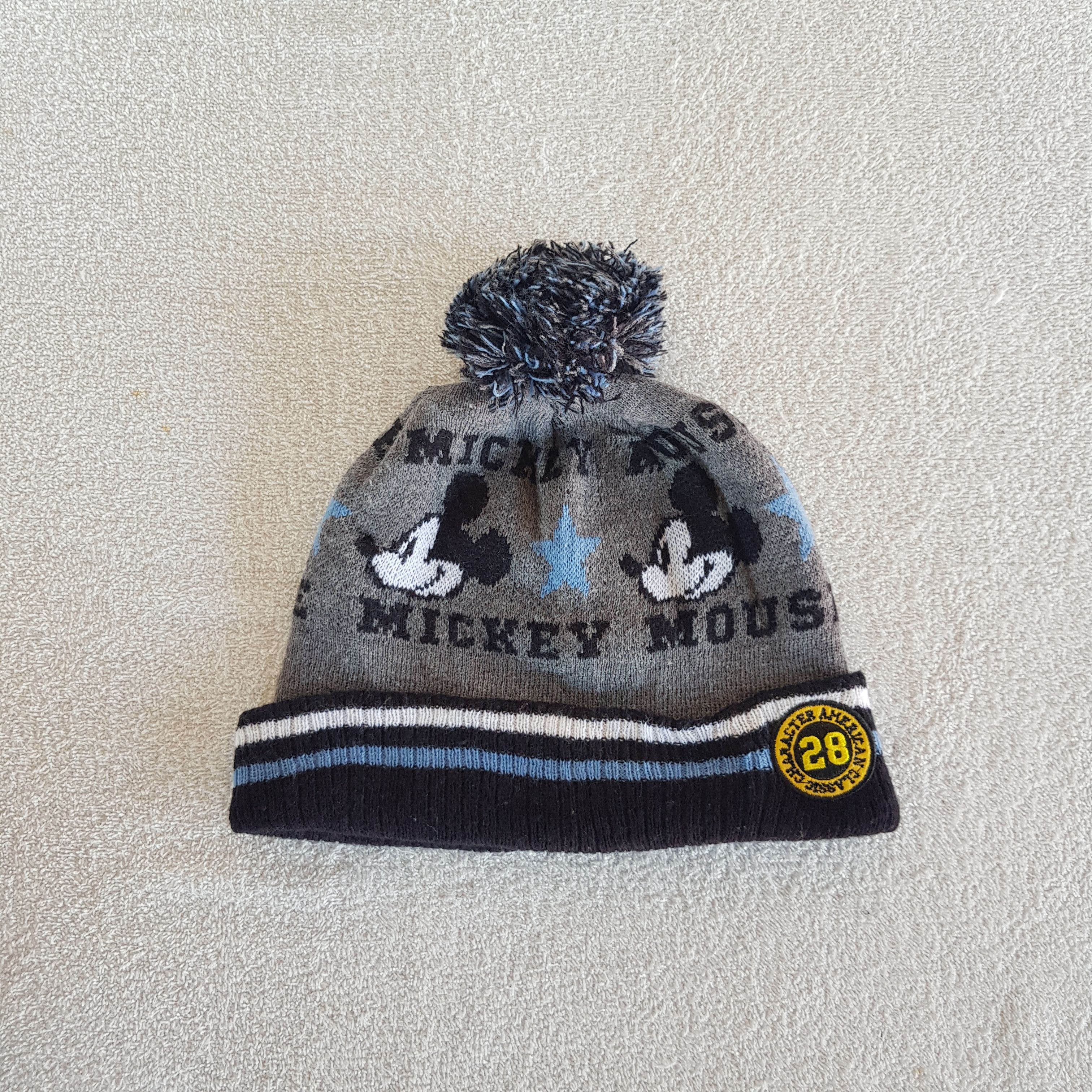 Mickey Mouse Vintage Mickey Mouse Beanie Pom Pom Snow Caps Hats. Size ONE SIZE - 6 Thumbnail