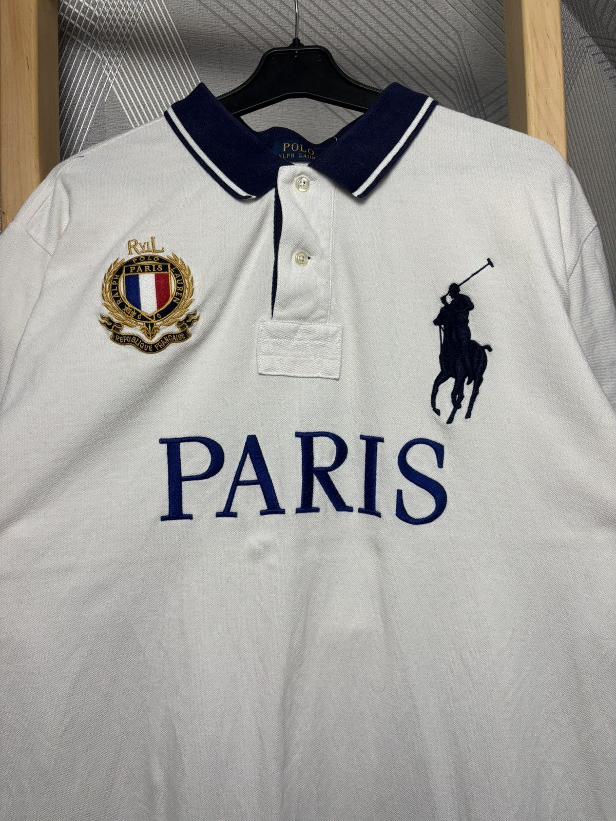 Polo Ralph Lauren Polo Ralph Lauren Paris big logo polo shirt Size US XXL / EU 58 / 5 - 4 Thumbnail