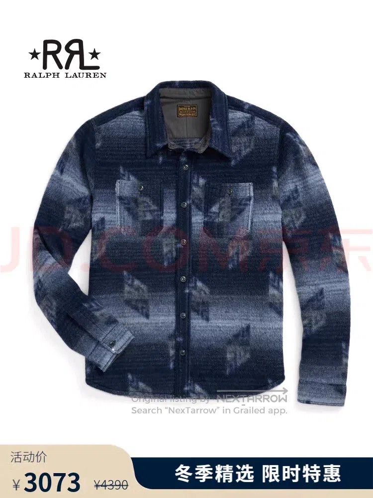 RRL Ralph Lauren RRL Ralph Lauren Double-Sided Knit Jacquard Coat Shirt Size US L / EU 52-54 / 3 - 2 Thumbnail