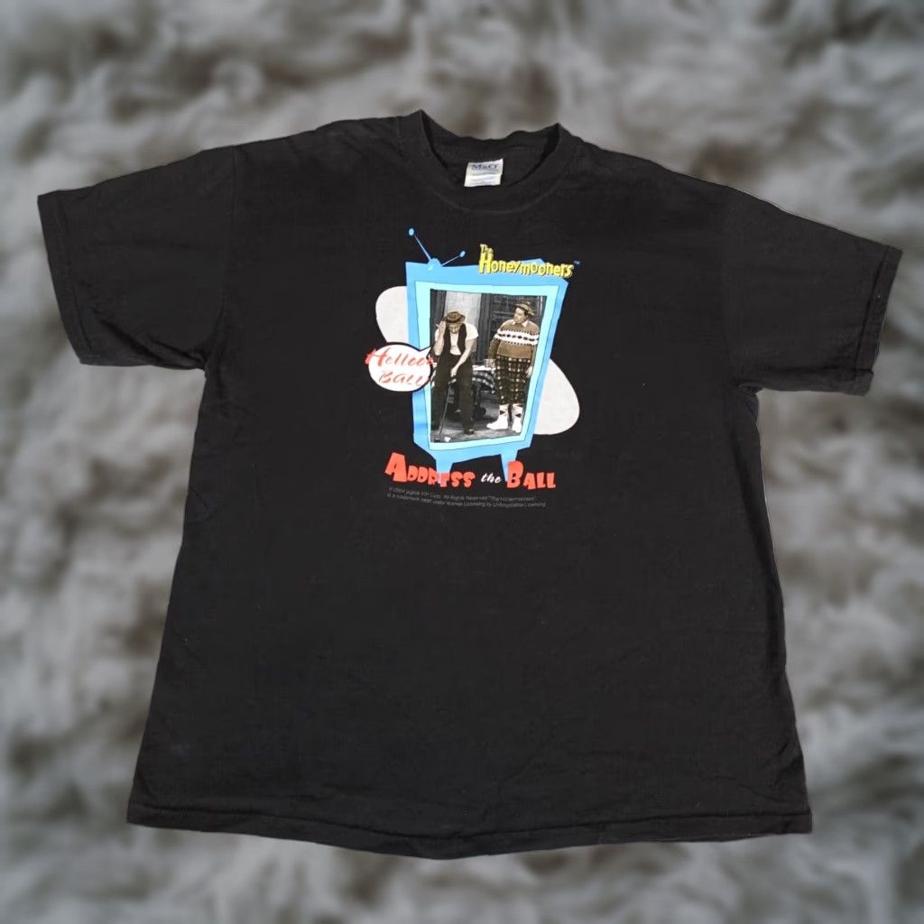 Vintage VINTAGE Graphic Print Funny Mens XL Black Short Sleeve T Shirt The Honeymooners TV Show Y2K 2000s Cotton Size US XL / EU 56 / 4 - 1 Thumbnail