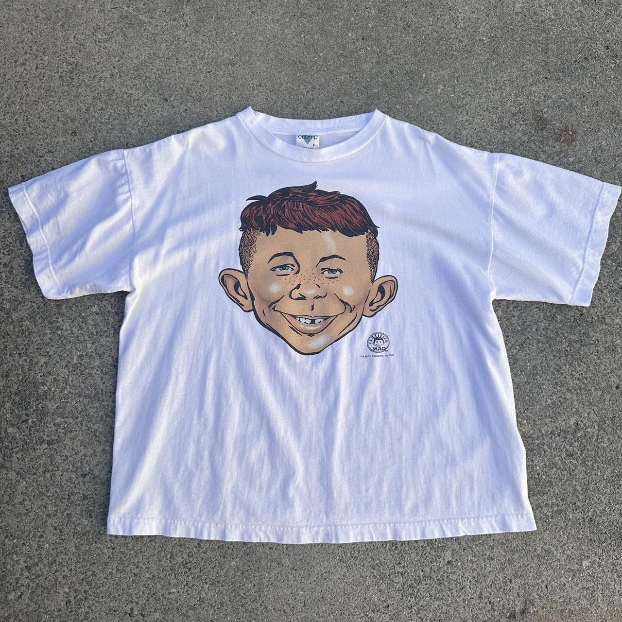 image of Vintage 90's Mad Magazine T Shirt in White, Men's (Size XL)