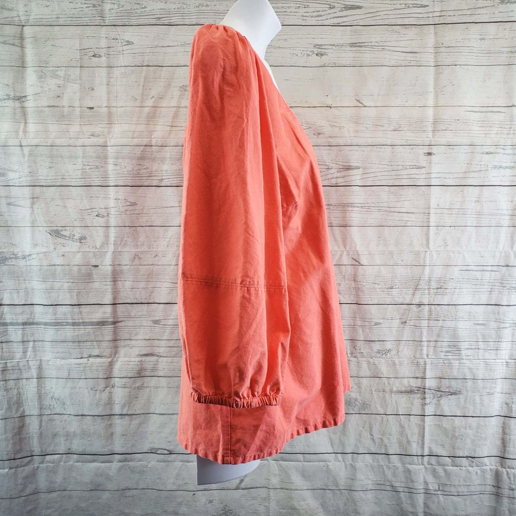 Vintage Ava & Viv Womens Top X Solid Pink 3/4 Sleeve Scoop Neck Cotton Blouse Womens XS? Size XL / US 12-14 / IT 48-50 - 3 Thumbnail