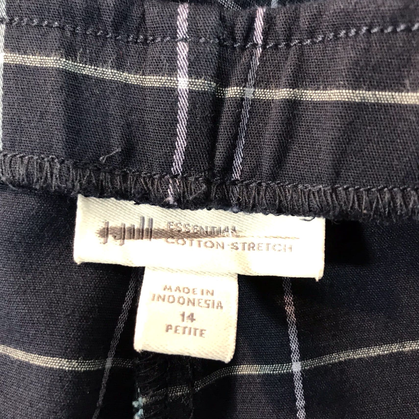 J. Jill J. Jill Skinny Pants Womens 14P Petite Chino Knit Plaid Blue Elastic Waist Flat Front Size 14P Inseam 26in Slit Pockets Modern Casual Workwear Size 36" / US 14 / IT 50 - 7 Thumbnail