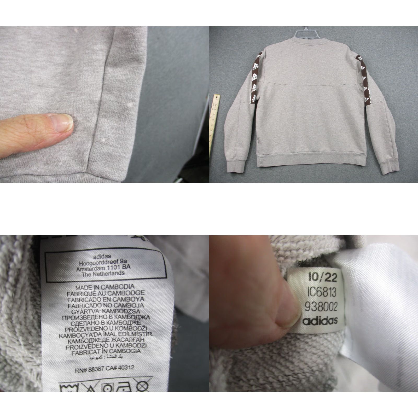 Adidas Adidas Sweatshirt Mens Medium Gray Trefoil Logo Crewneck Size US M / EU 48-50 / 2 - 8 Thumbnail