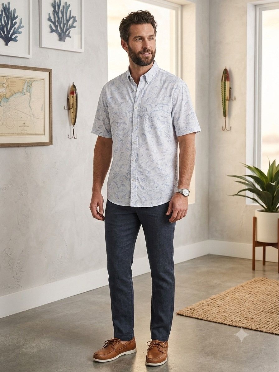Other Huk Kona Fish Print Costal Nautical button-down XXL Size US XXL / EU 58 / 5 - 2 Thumbnail