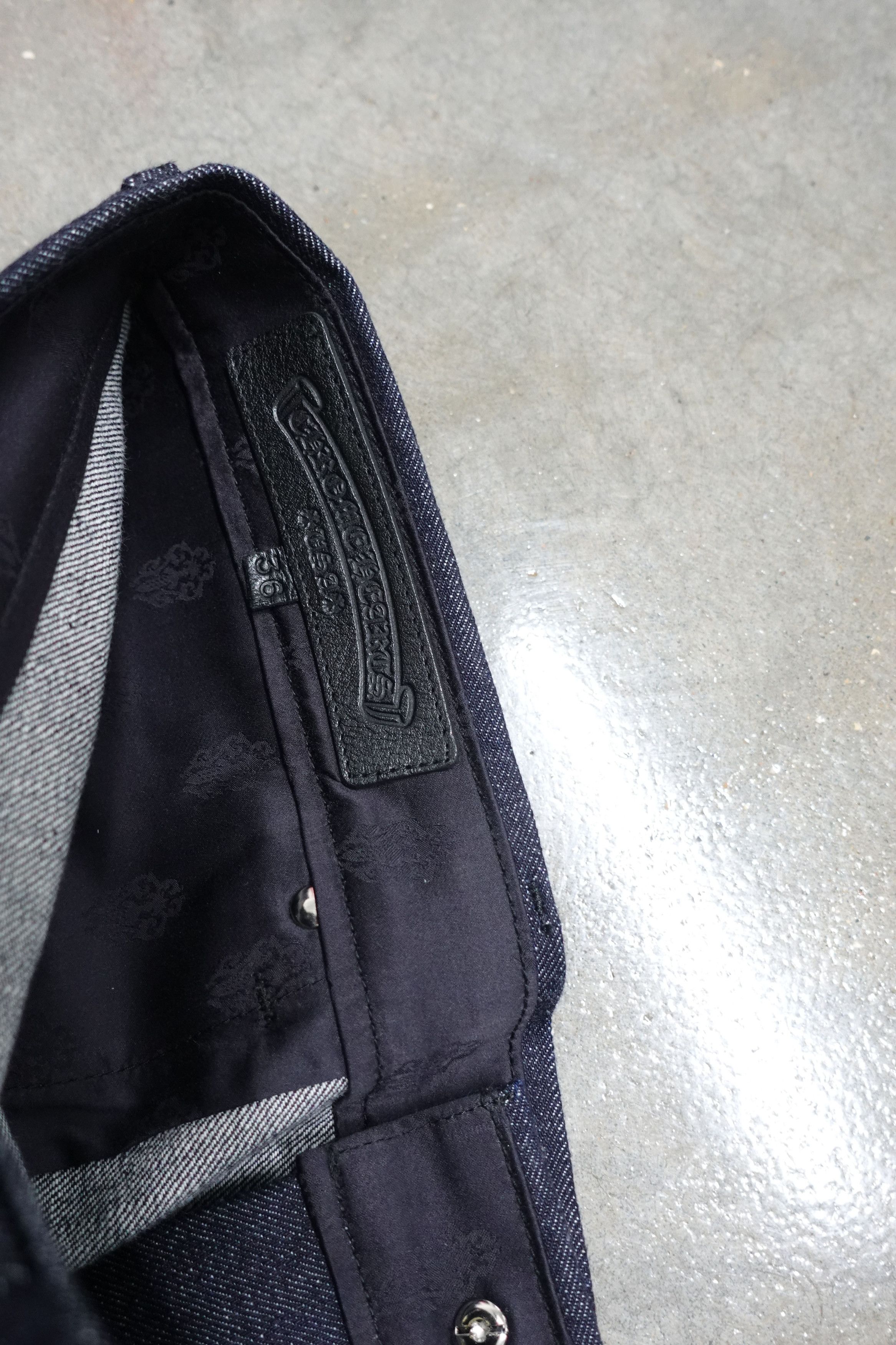 CHROME HEARTS KS FIT BAGGY JEANS INDIGO BLUE