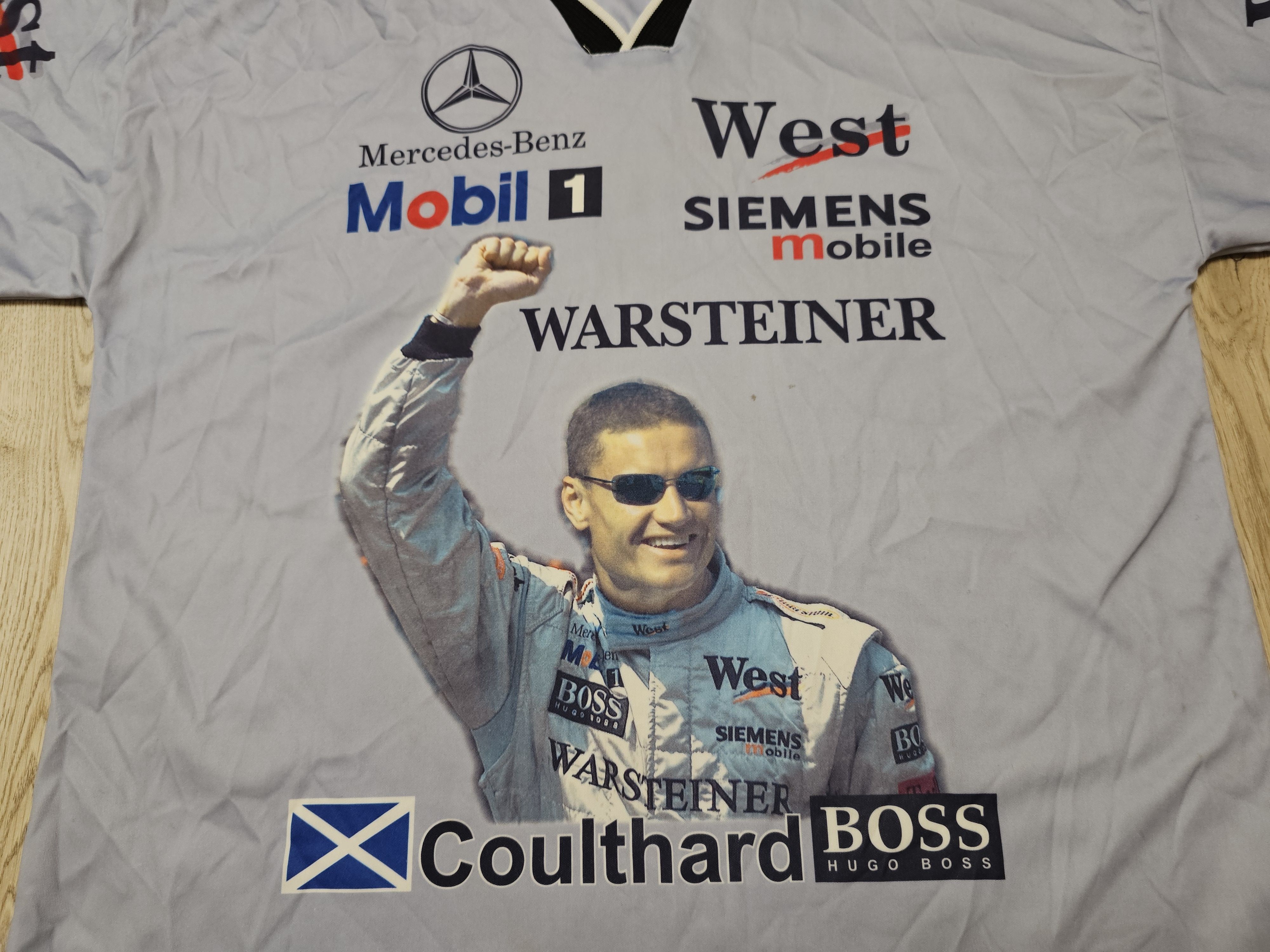 Formula 1 × Mercedes-Benz × Vintage MERCEDES BENZ WEST RACING SHIRT FORMULA 1 COULTHARD JERSEY Size US XL / EU 56 / 4 - 3 Thumbnail
