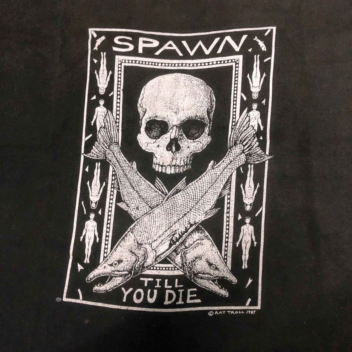 Vintage Vtg Ray Troll Spawn Till You Die Tshirt Size US S / EU 44-46 / 1 - 4 Thumbnail
