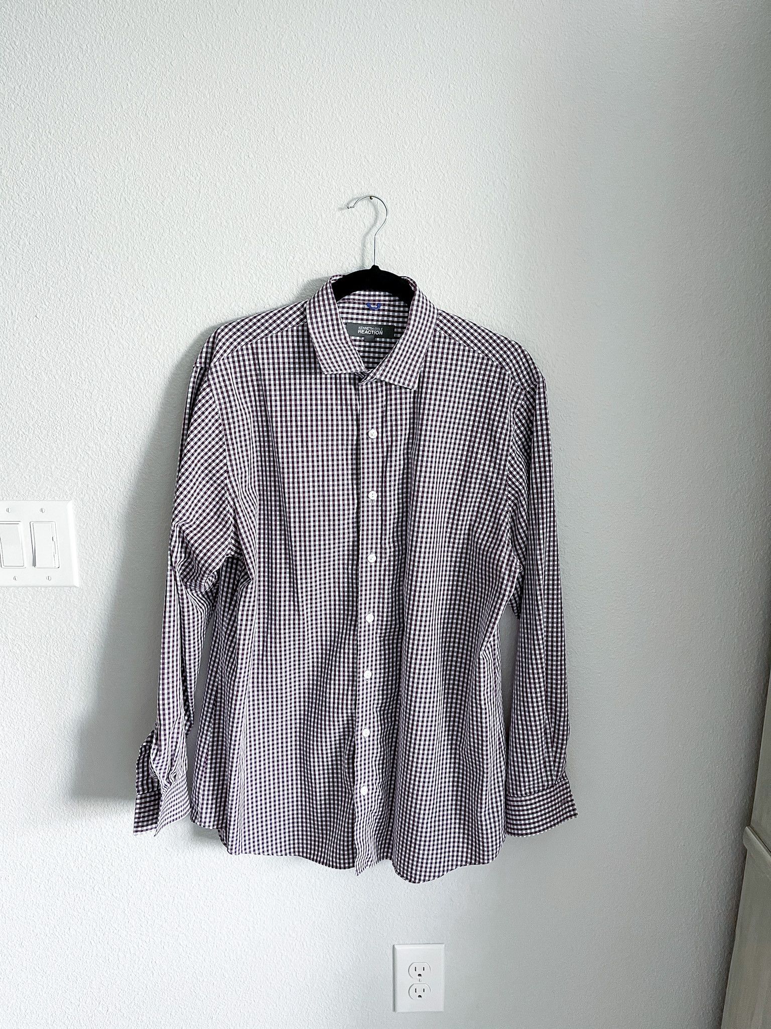 Kenneth Cole Kenneth Cole Reaction Purple Gingham Button Down Shirt Size US L / EU 52-54 / 3 - 1 Thumbnail