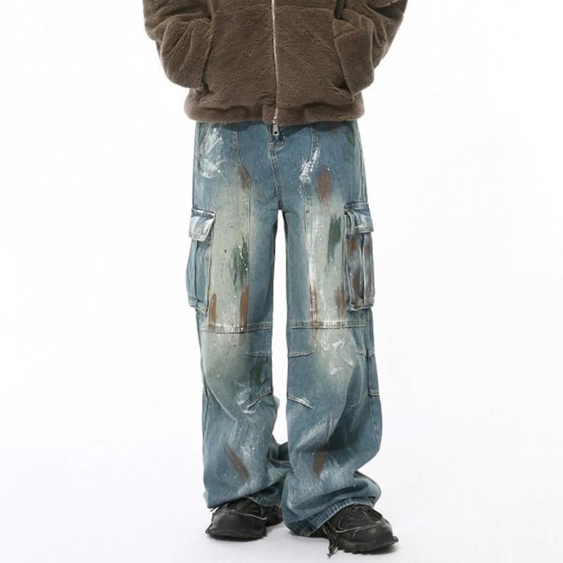 Jean × Vintage Hand Painted Denim Size US 32 / EU 48 - 1 Thumbnail
