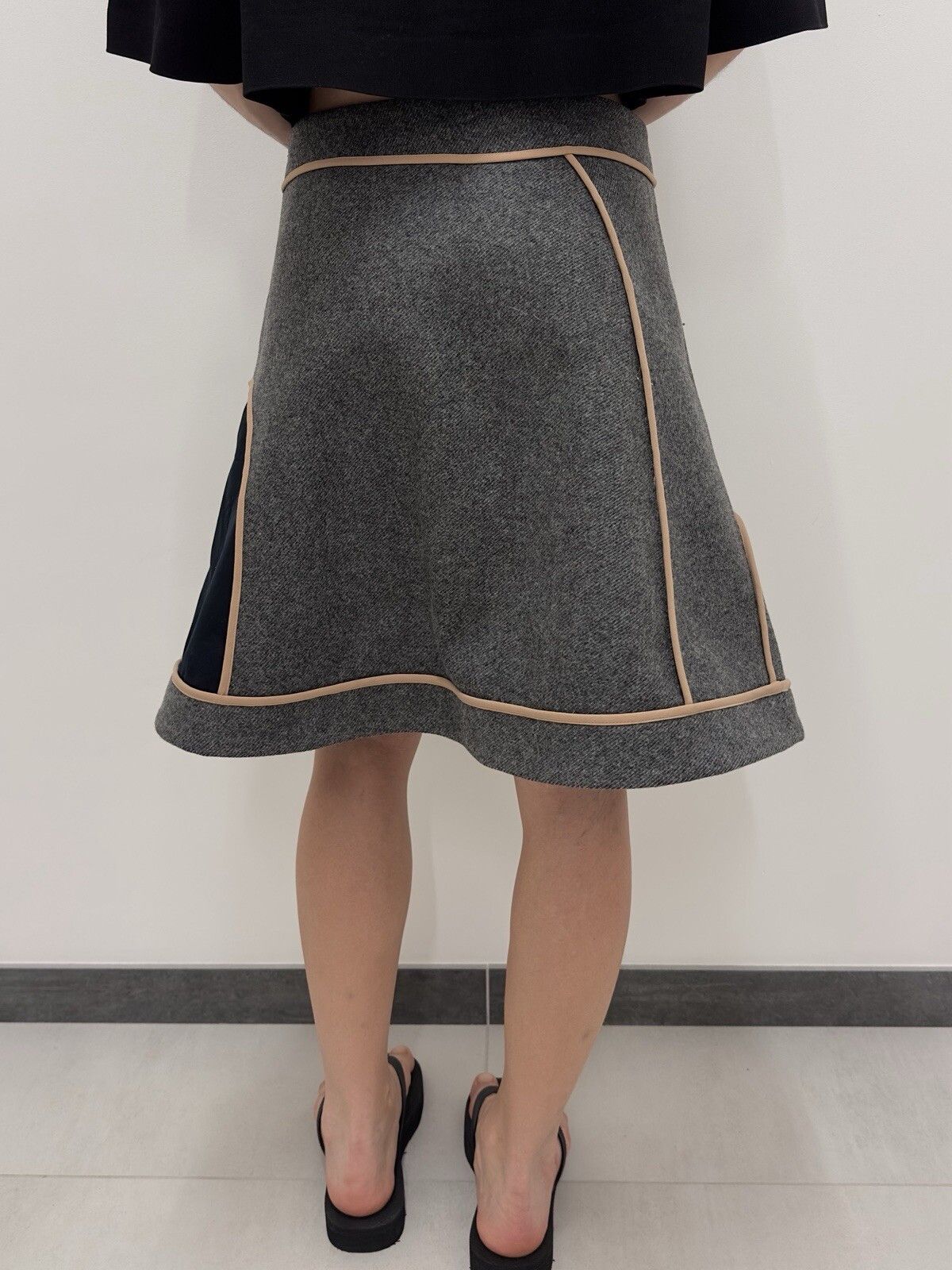 Marni MARNI Wool Short A-line Womens Skirt Grey Size 40 Size 27" / US 4 / IT 40 - 10 Thumbnail