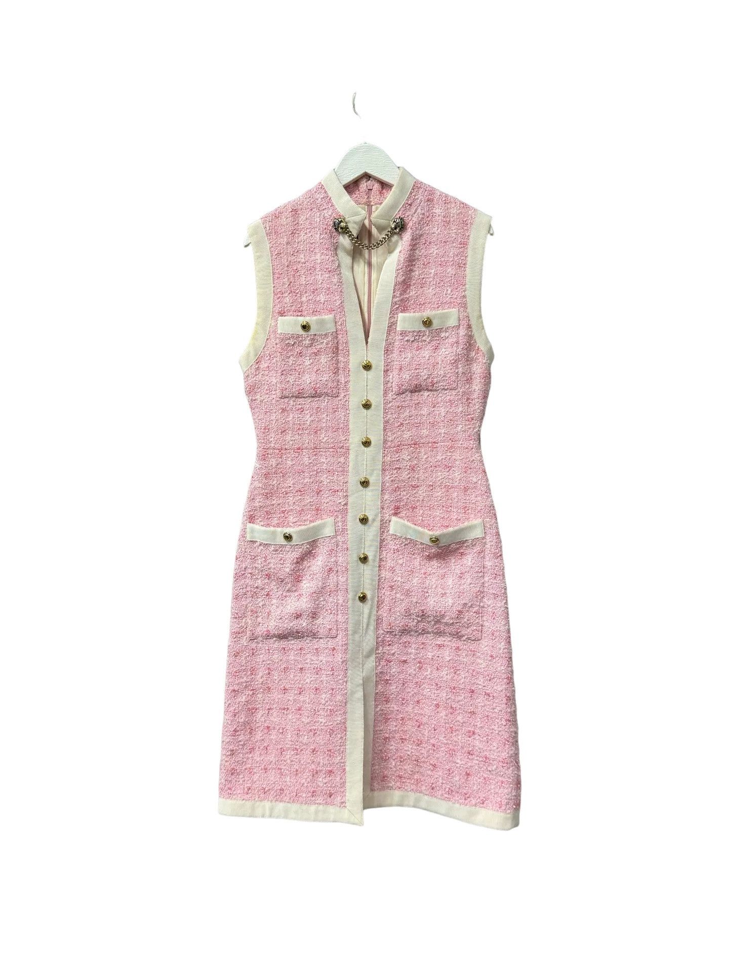 Gucci Gucci Pink Tweed Sleeveless Dress Size IT 36 Size XS / US 0-2 / IT 36-38 - 1 Thumbnail