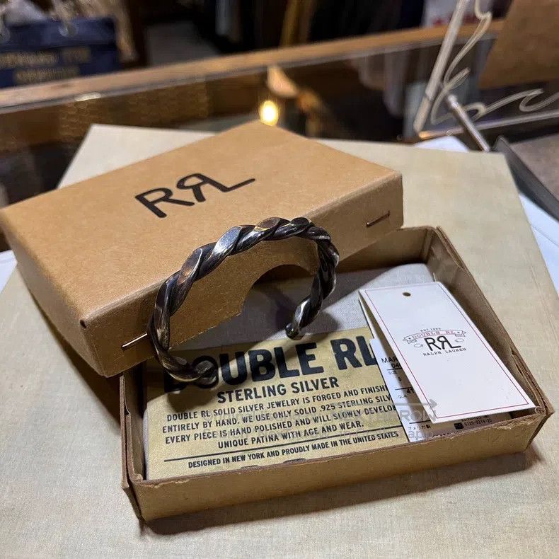 RRL Ralph Lauren Old Limited Edition Rope Style 925 Silver