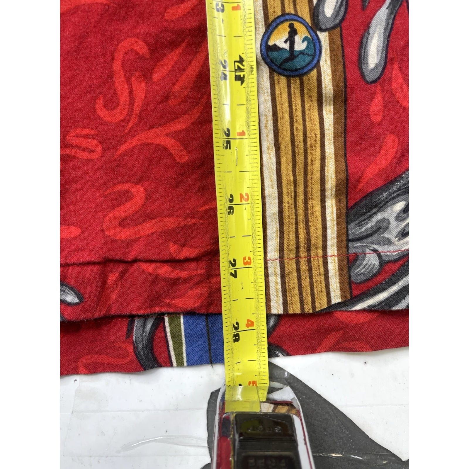 Vintage VINTAGE Monzini Hawaiian Surfboard Beach Camp Shirt Men M Red Button-Up Short Sleeve Collared Shirt Size US M / EU 48-50 / 2 - 4 Thumbnail