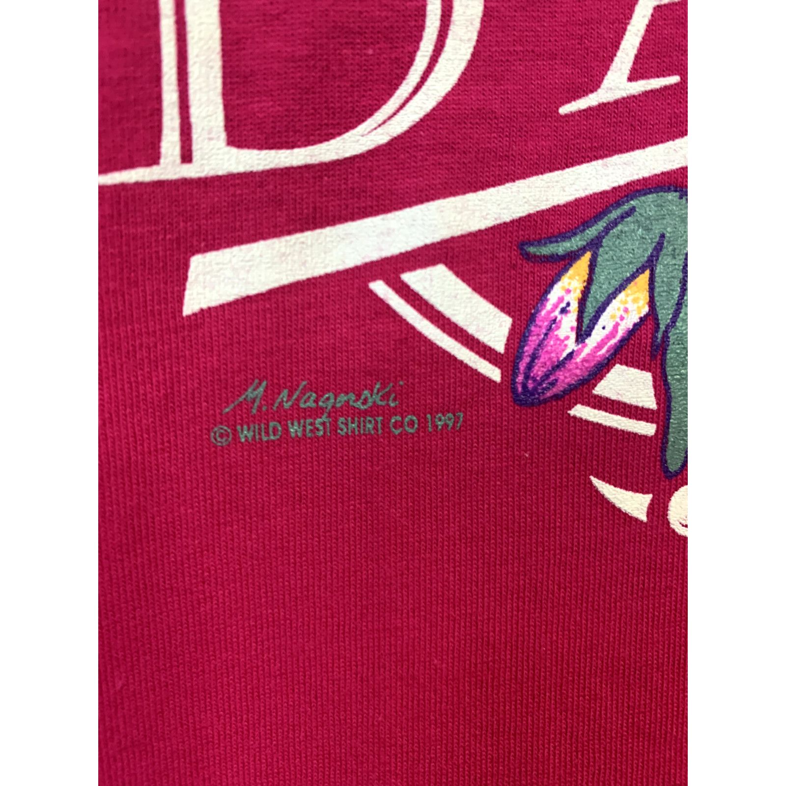 Jerzees Vintage Idaho Shirt Flowers Pink T-Shirt VTG 90s 1997 NWT M Size US M / EU 48-50 / 2 - 3 Thumbnail
