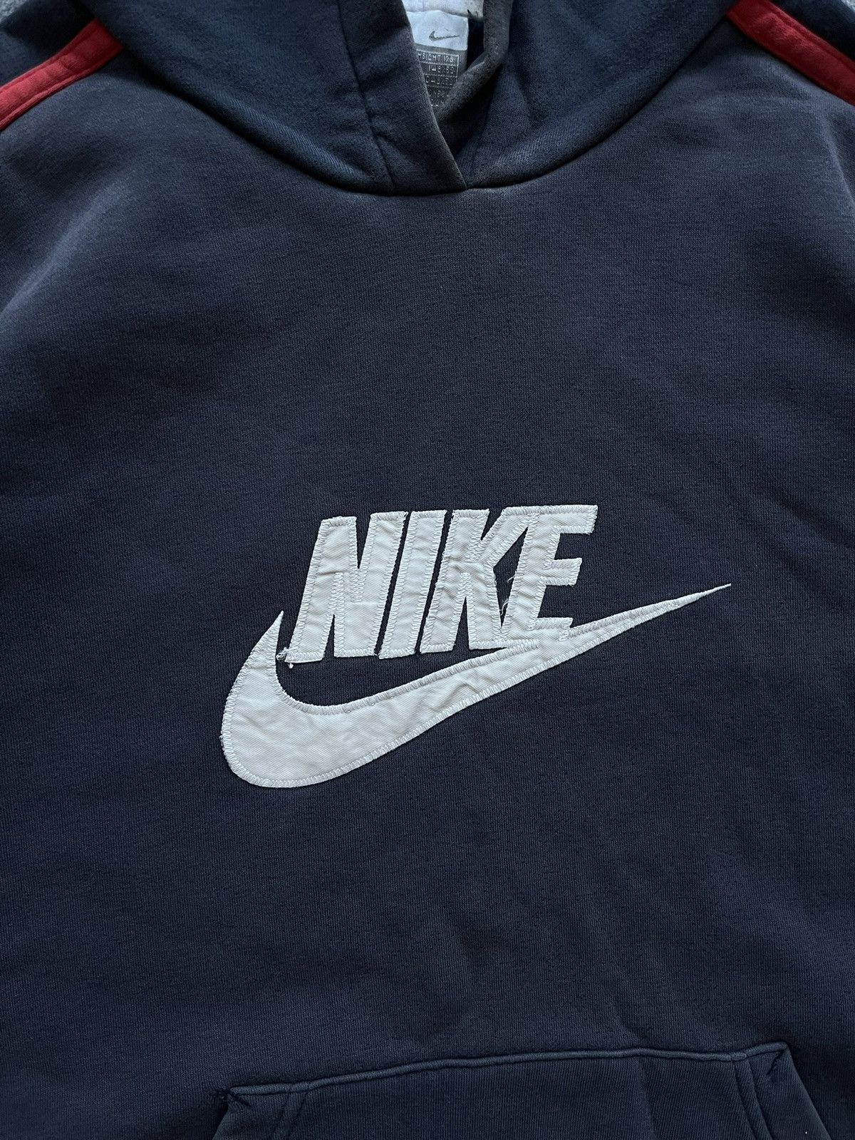 Nike 00s Nike Big Swoosh Logo Boxy Oversized Hoodie Spellout Y2k Size US M / EU 48-50 / 2 - 2 Thumbnail
