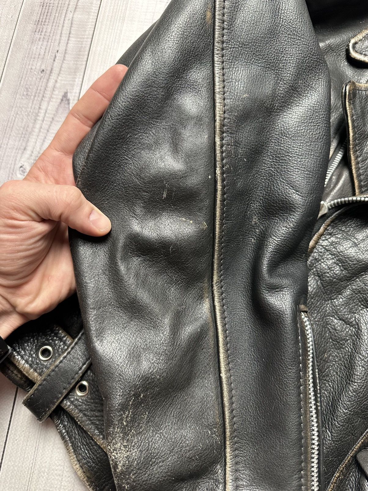 Other Vintage natural leather jacket women’s S/M brown fade rare Size M / US 6-8 / IT 42-44 - 6 Thumbnail