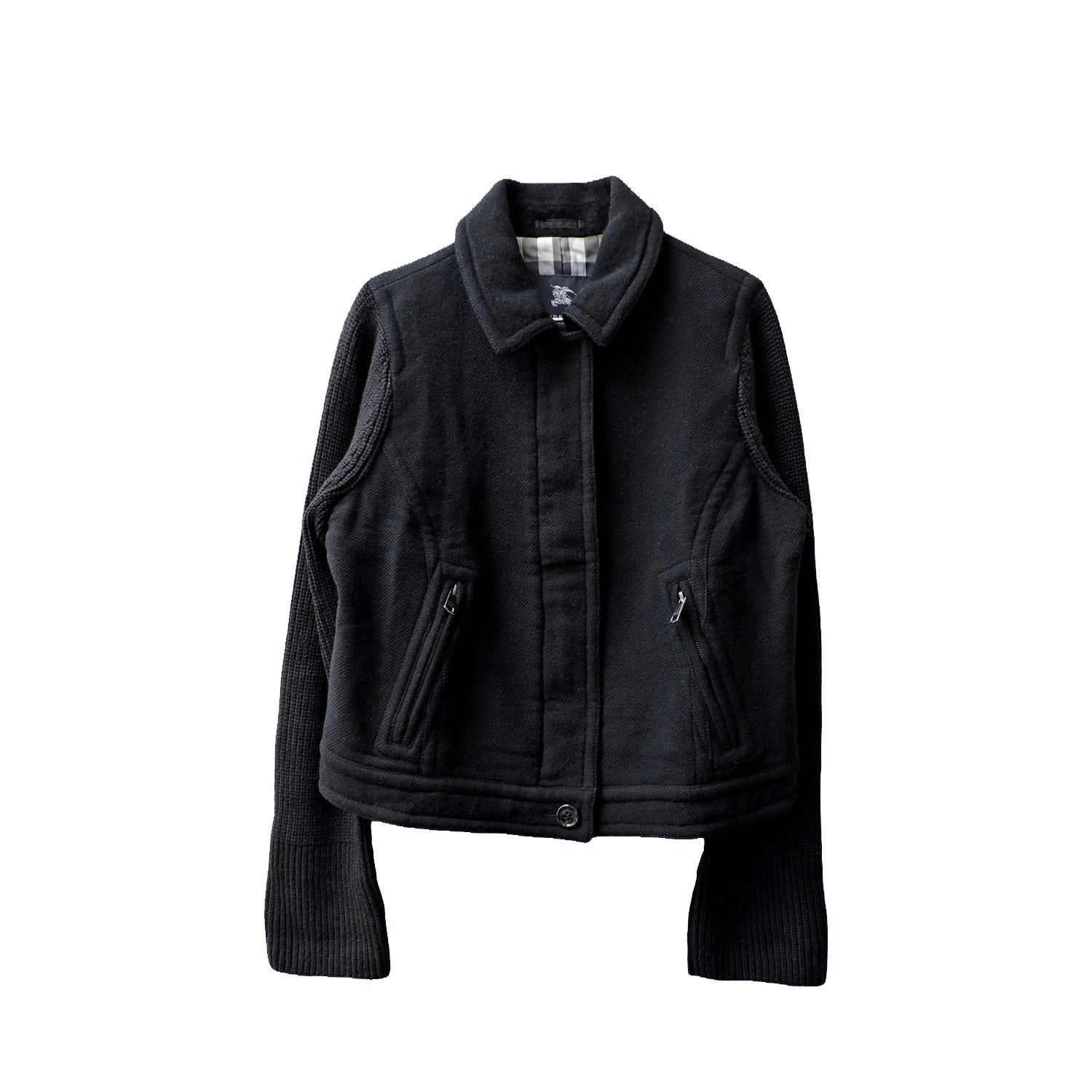 Burberry BURBERRY LONDON WOOL KNIT ZIP-UP JACKET Size S / US 4 / IT 40 - 1 Thumbnail