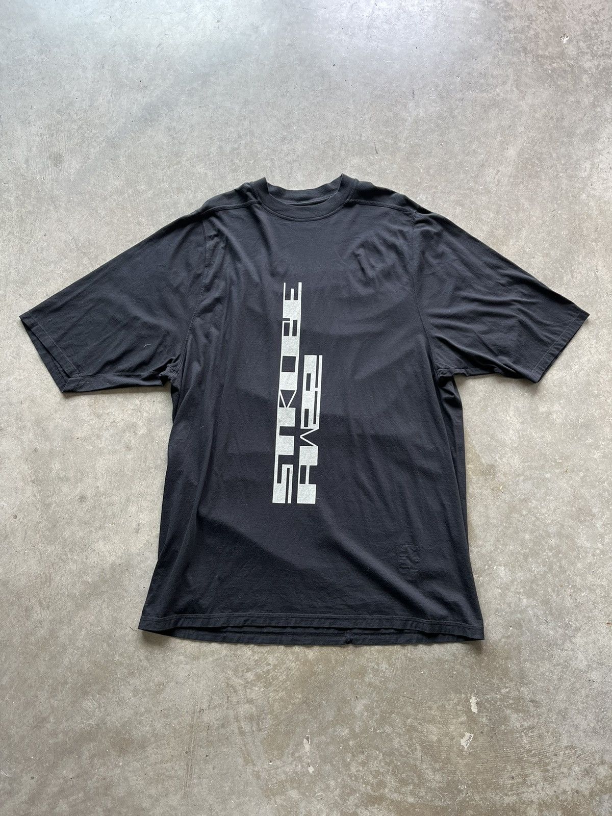 image of Rick Owens x Rick Owens Drkshdw Strobe Tee in Black, Men's (Size XL)