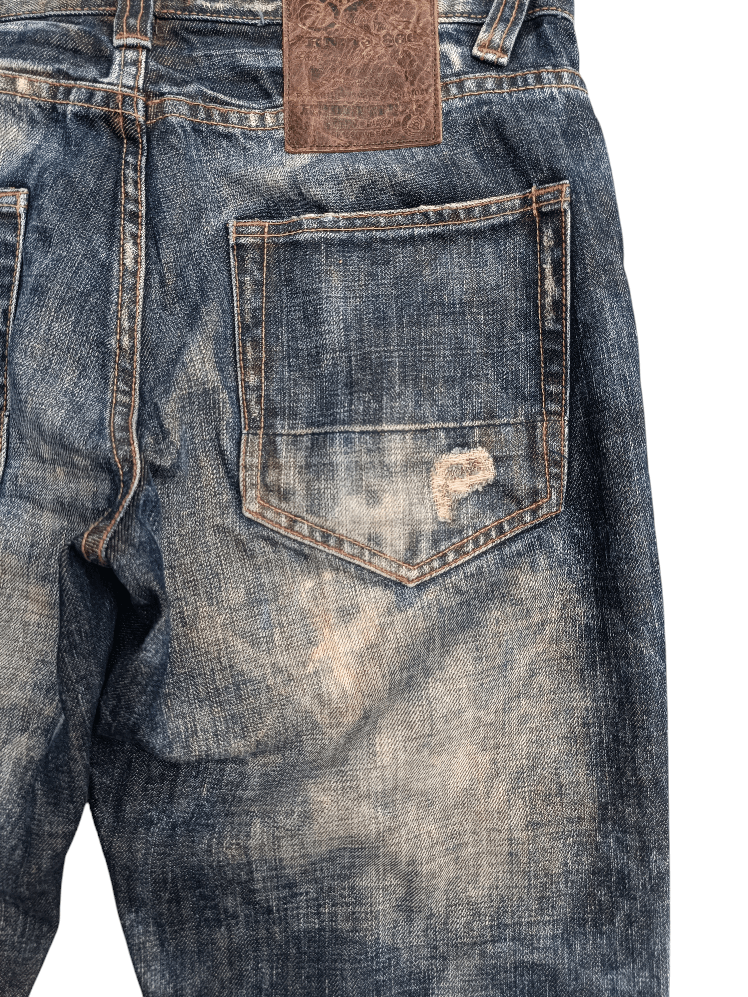 Tornado Mart STRIVERS & CO UNION MADE TIE DYE DISTRESSED WHISKERS FADED Size US 30 / EU 46 - 17 Thumbnail