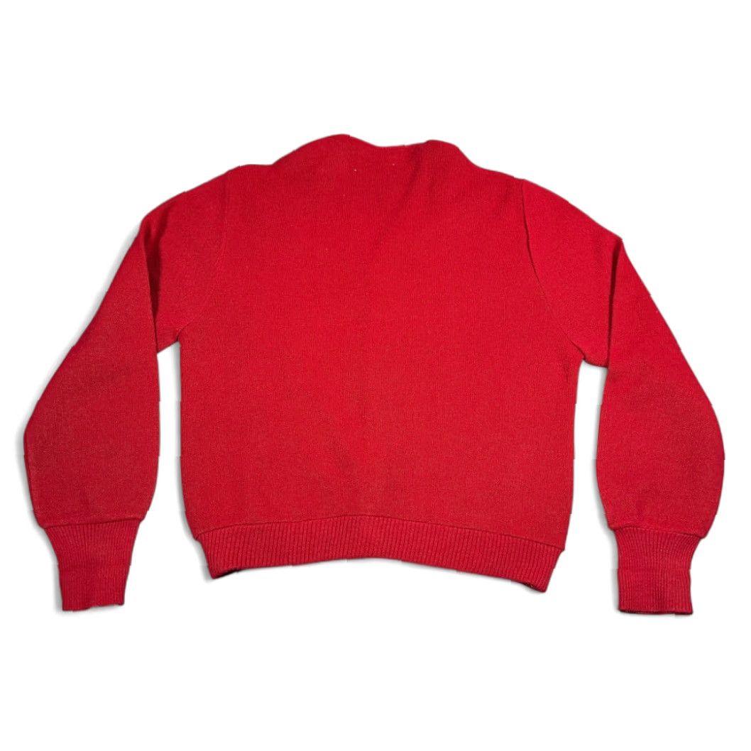 Vintage VINTAGE Robert Bruce Sweater Cardigan Mens Red Adult MEDIUM Knit Orlon 70s Golf Par-70 USA Long Sleeve Size US M / EU 48-50 / 2 - 3 Thumbnail