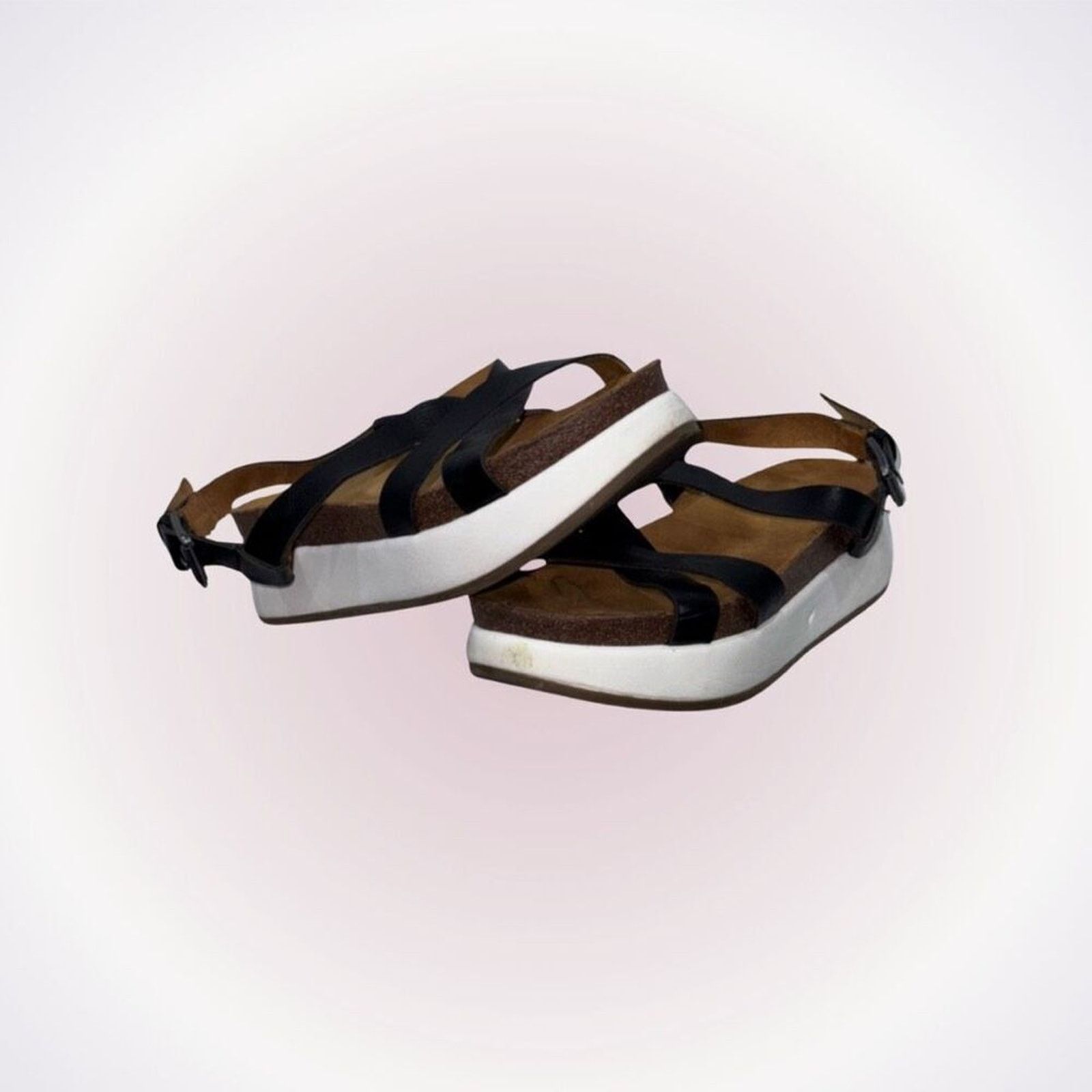 Other Crown Vintage Black Strappy Sandals | Sz 7M Size US 7 / IT 37 - 1 Thumbnail
