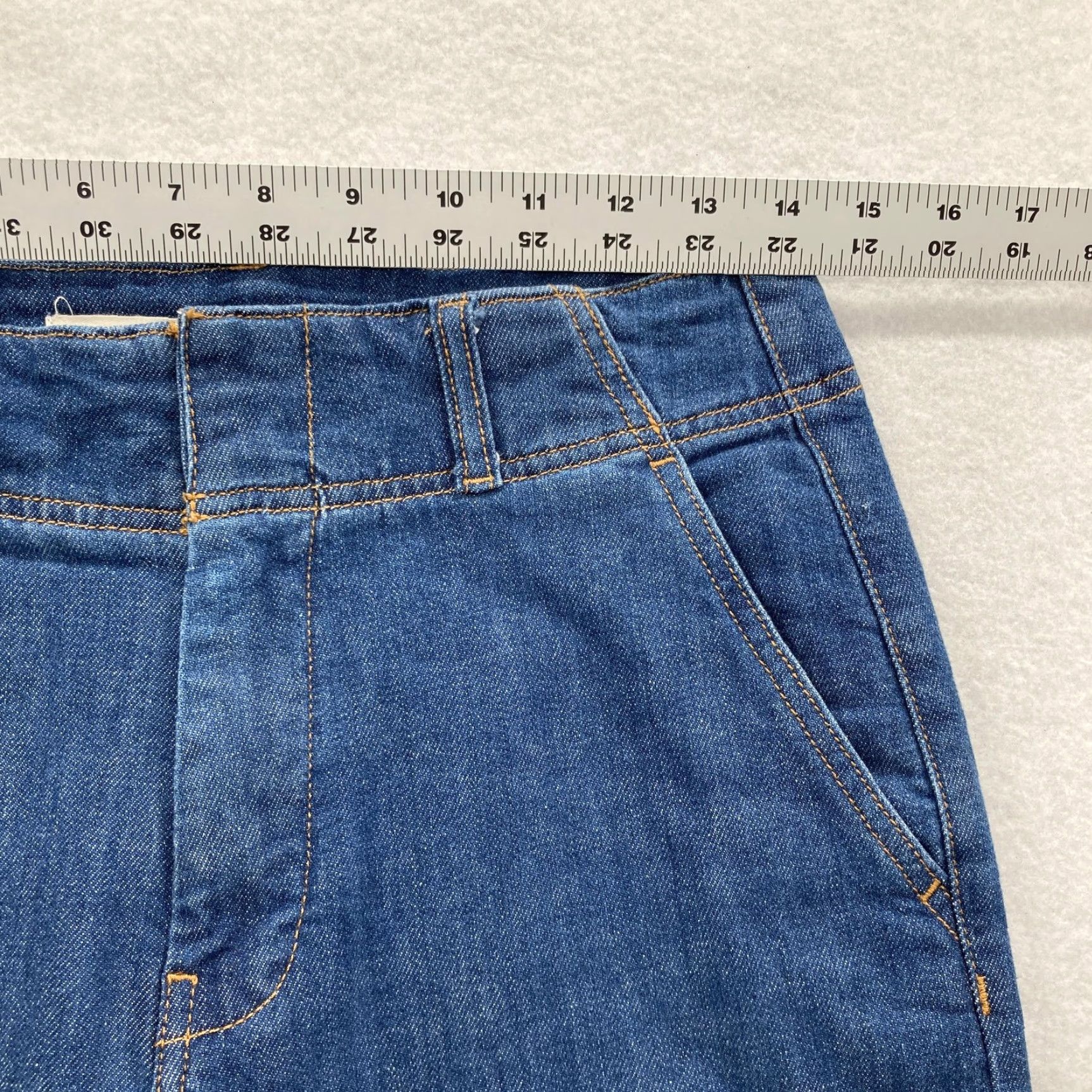 Vintage Pilcro Jeans Womens 28 Blue Relaxed Wide Leg Denim Baggy Trouser High Rise Stretch Cotton Blend Size 28" / US 6 / IT 42 - 7 Thumbnail