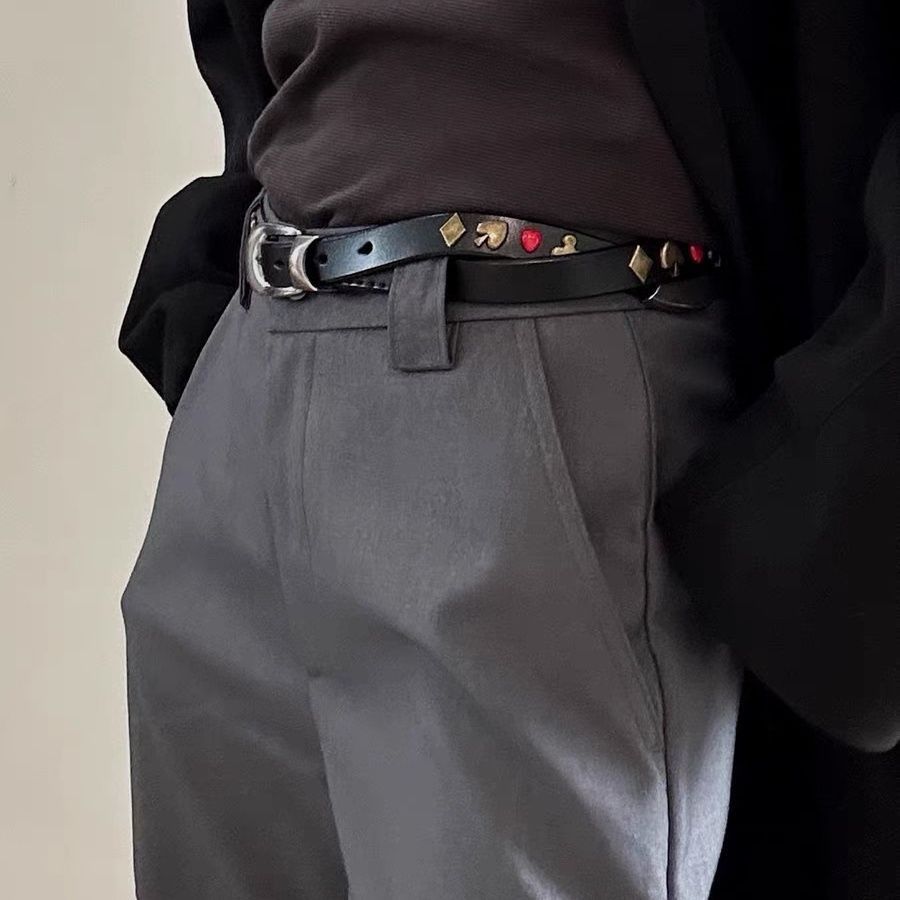 Designer Future Vintage Belt Riveted Belts Menswear Accessories Size ONE SIZE - 1 Thumbnail