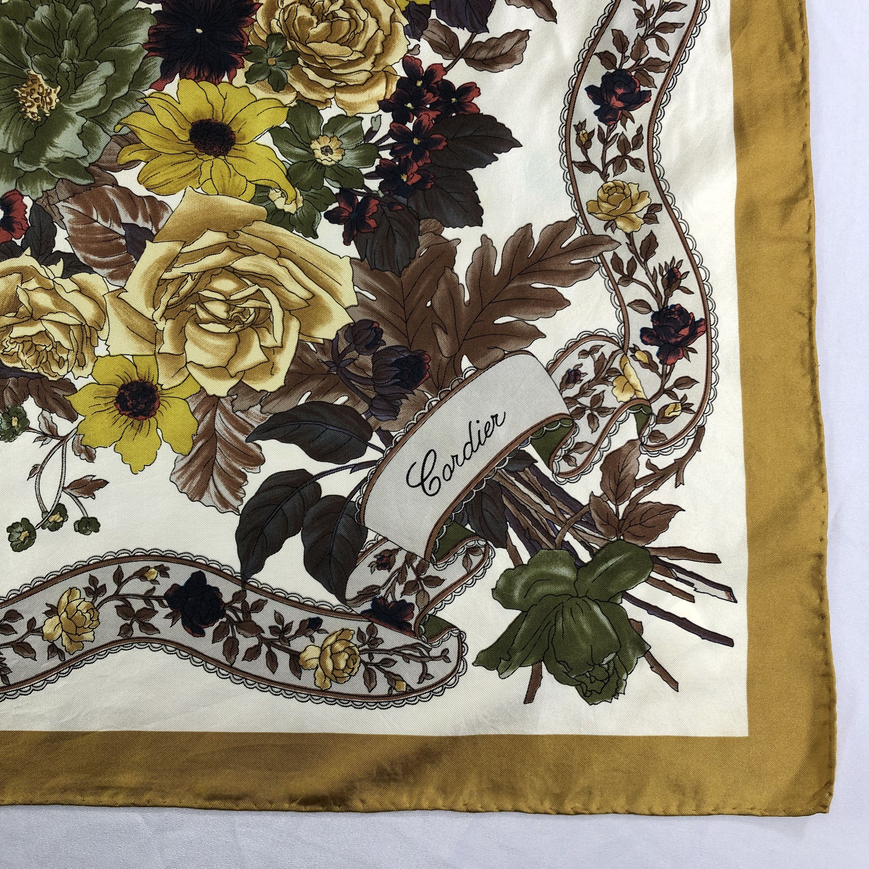 Vintage Vintage Cordier Silk Scarf Size ONE SIZE - 3 Thumbnail