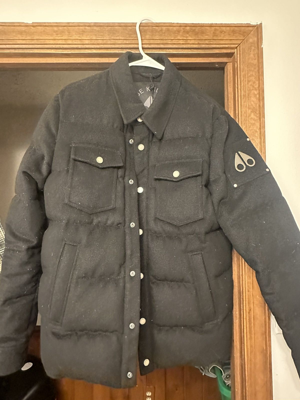 image of Moose Knuckles Wool Jacket Size S in Black, Men's