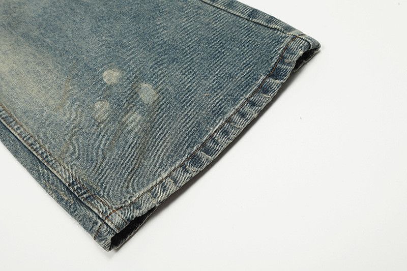 Jean Retro distressed loose casual hip-hop washed ripped jeans Size US 32 / EU 48 - 5 Thumbnail