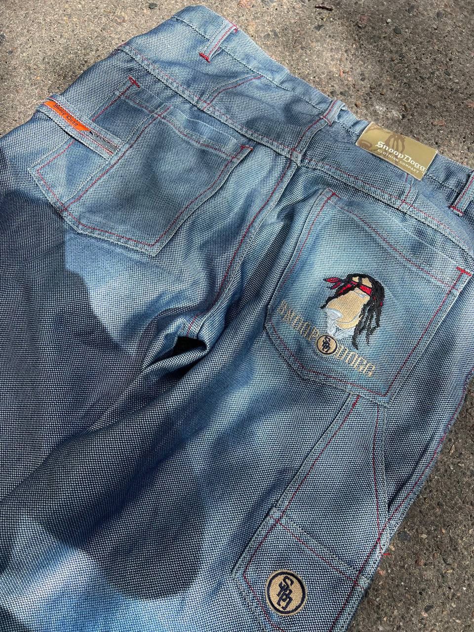 Snoop Dogg × Vintage Vintage Snoop dogg Embroidered Jeans Baggy Rap Carpenter Size US 36 / EU 52 - 2 Thumbnail