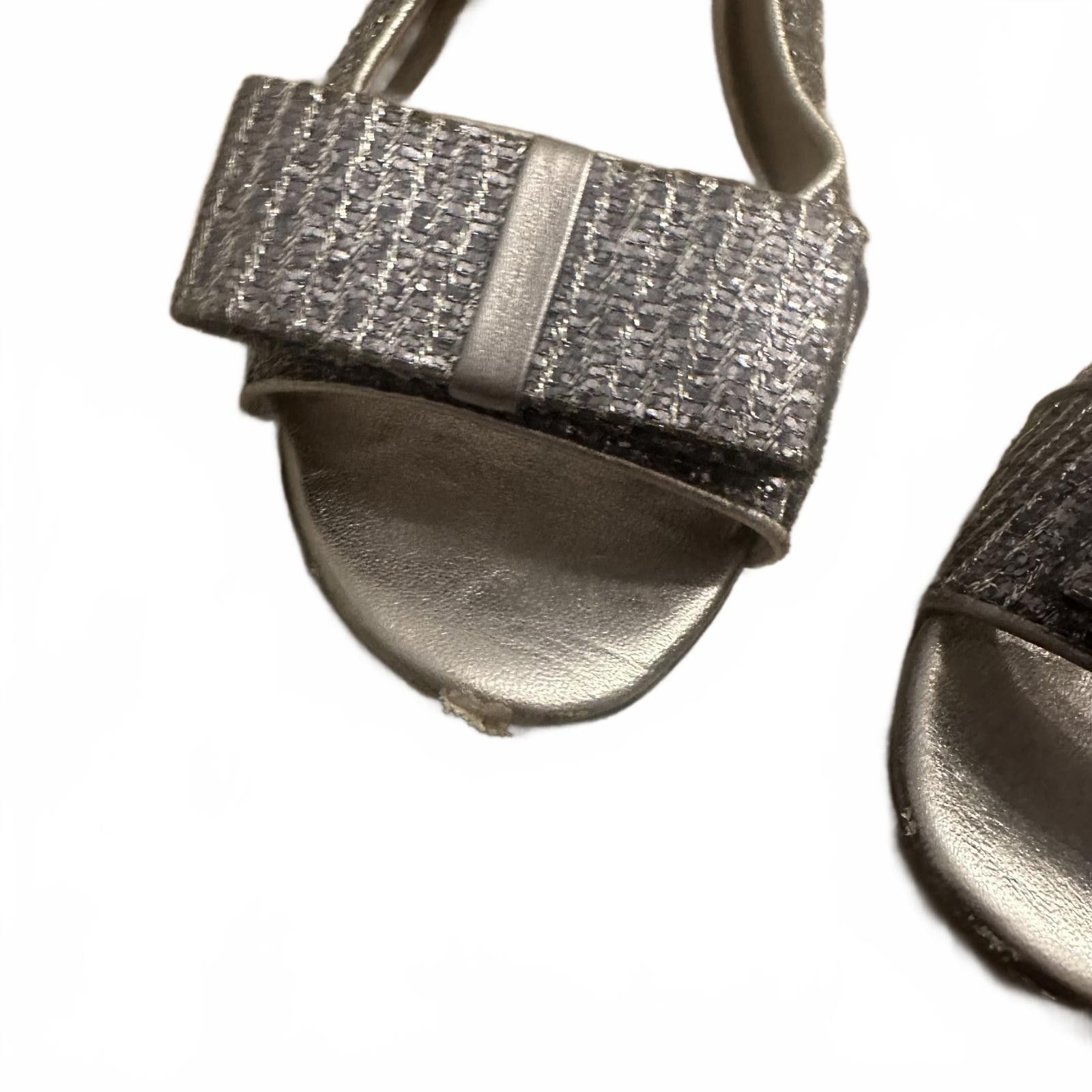 Designer Kate Spade Silver Slingback Heels Size US 9 / IT 39 - 3 Thumbnail