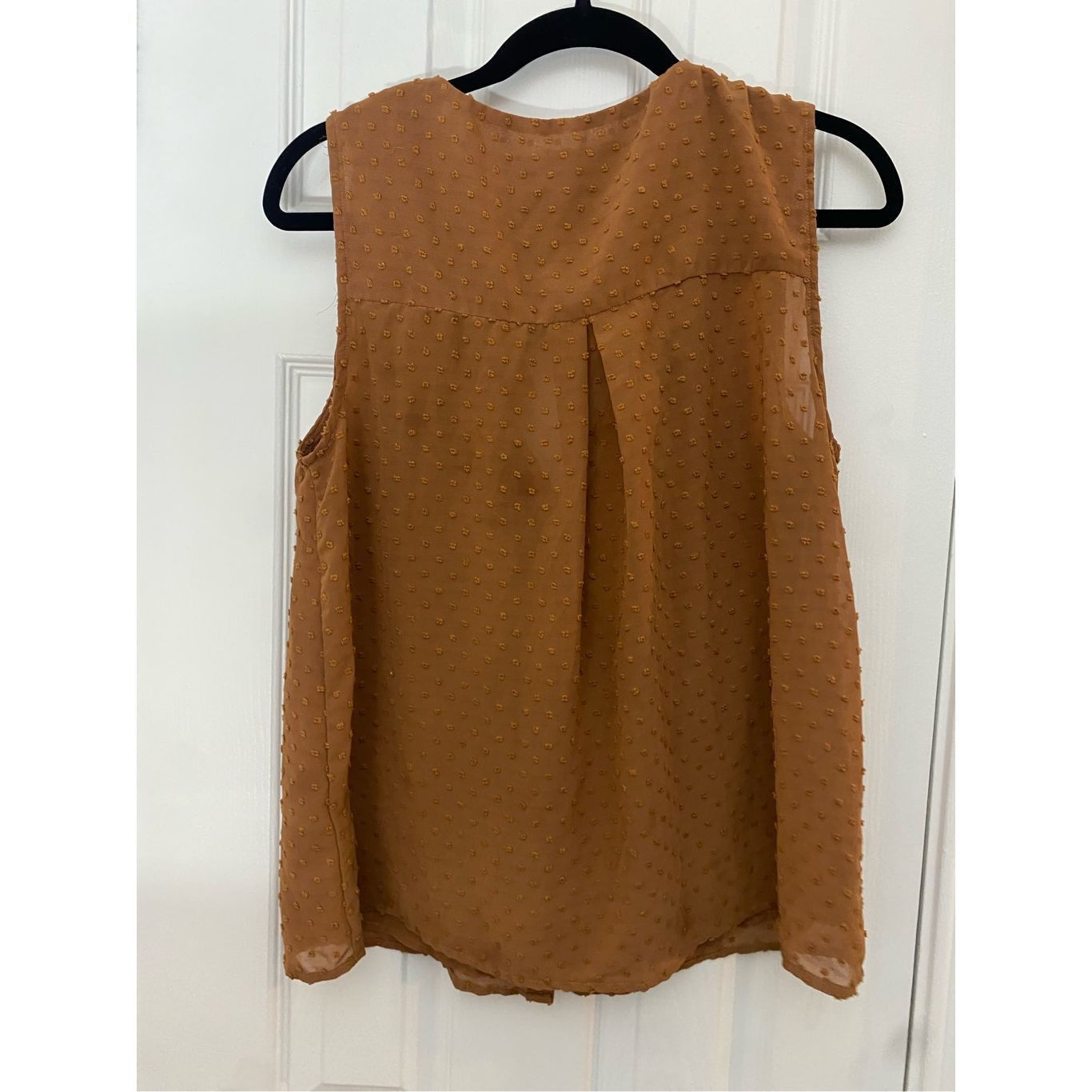Aether Apparel Wishlist Apparel Ruffle Burnt Orange Dot Button Sleeveless B Size L / US 10 / IT 46 - 11 Thumbnail