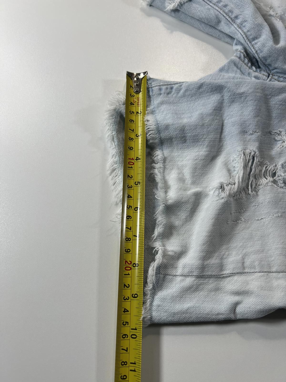 Unknown London Light Blue Distressed Denim Shorts Size ONE SIZE - 8 Thumbnail