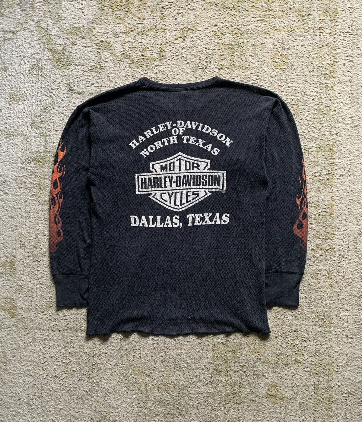 Harley Davidson × Vintage Vintage 1993 Harley Davidson Flames Thermal Longsleeve Size US L / EU 52-54 / 3 - 2 Thumbnail