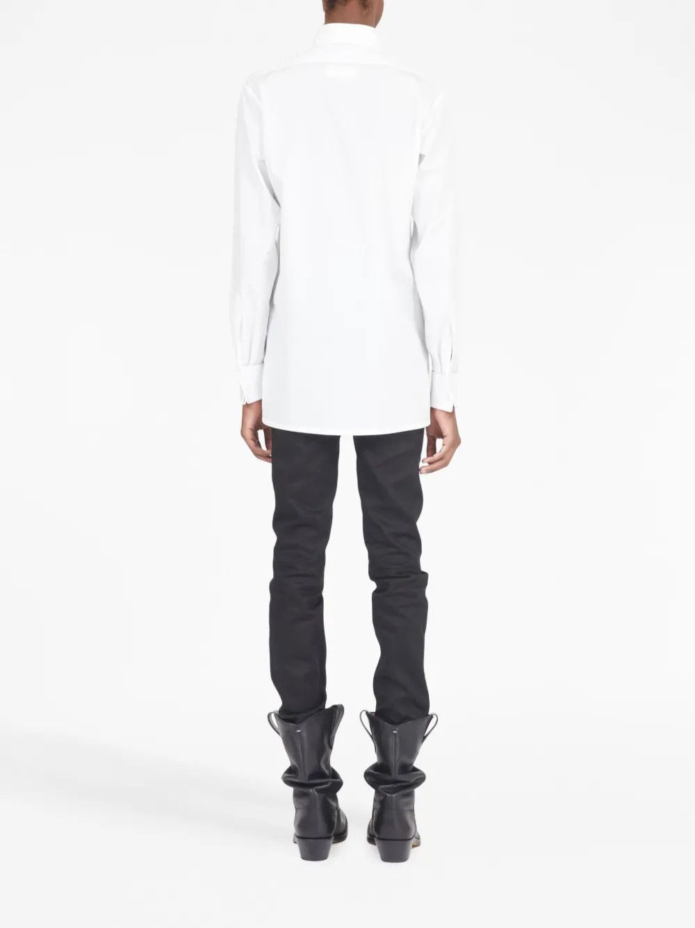Maison Margiela oc11z0925 Pointed-collar Cotton Shirt in White Size US M / EU 48-50 / 2 - 4 Thumbnail