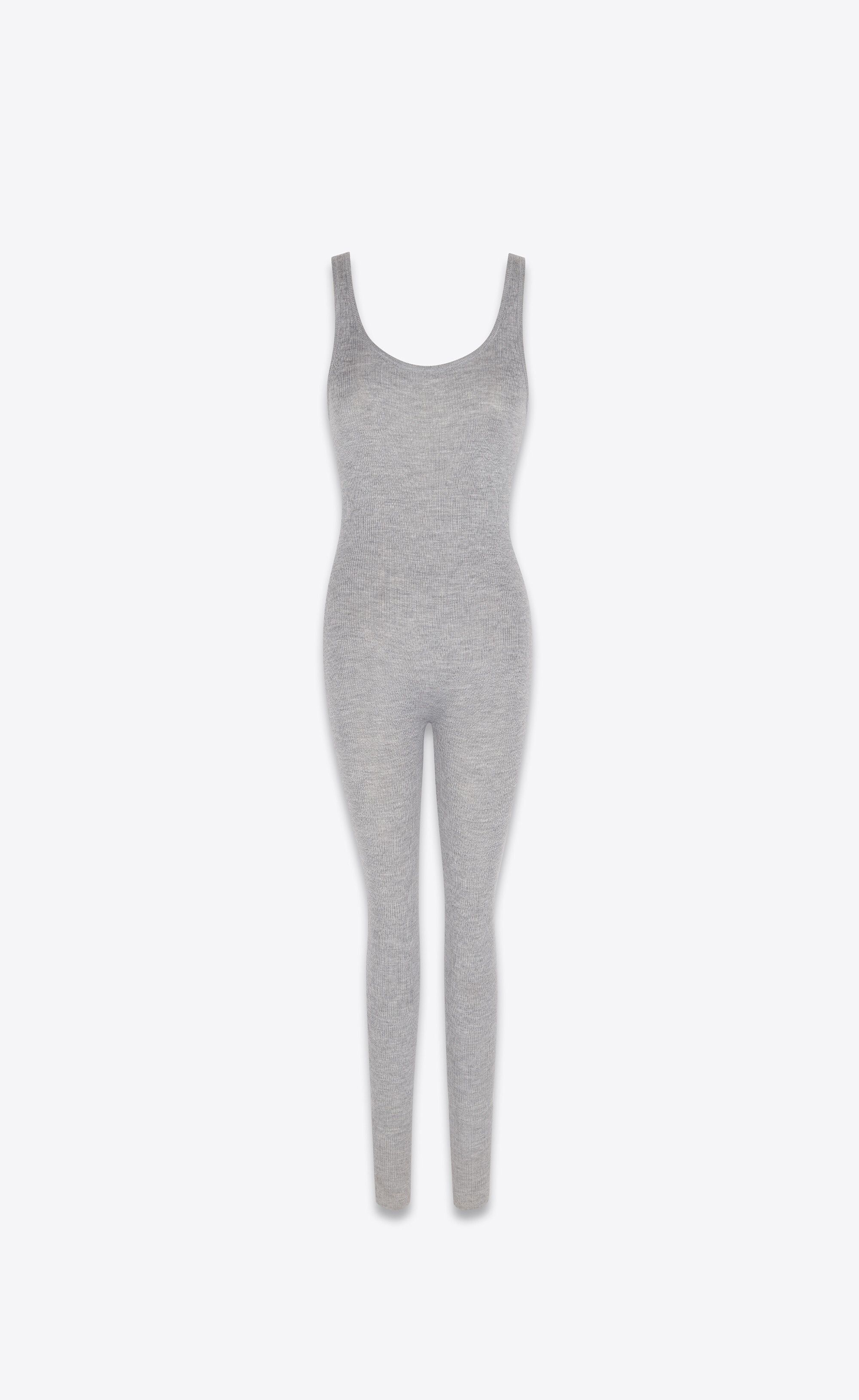 Saint Laurent Paris o1tp1o0125 Sleeveless Catsuit In Cashmere in Grey Size M / US 6-8 / IT 42-44 - 1 Thumbnail