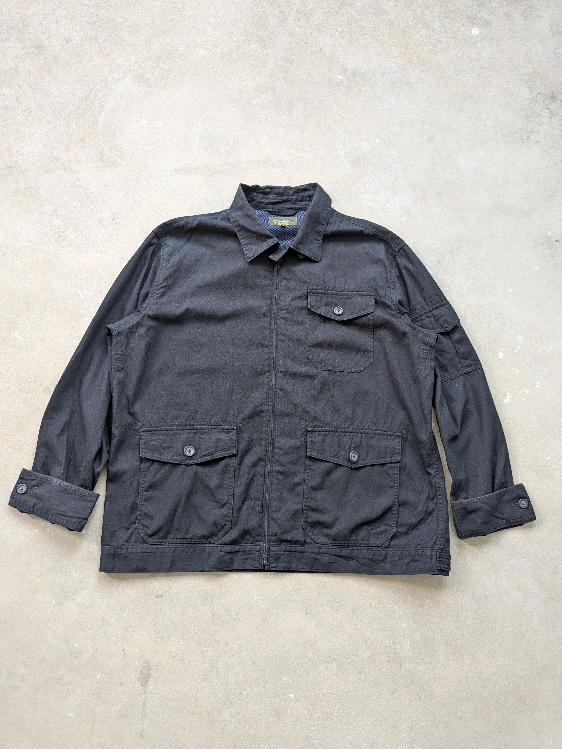 Eddie Bauer × Vintage Vintage 1990s Eddie Bauer Workers Jacket Black Size US XL / EU 56 / 4 - 1 Thumbnail
