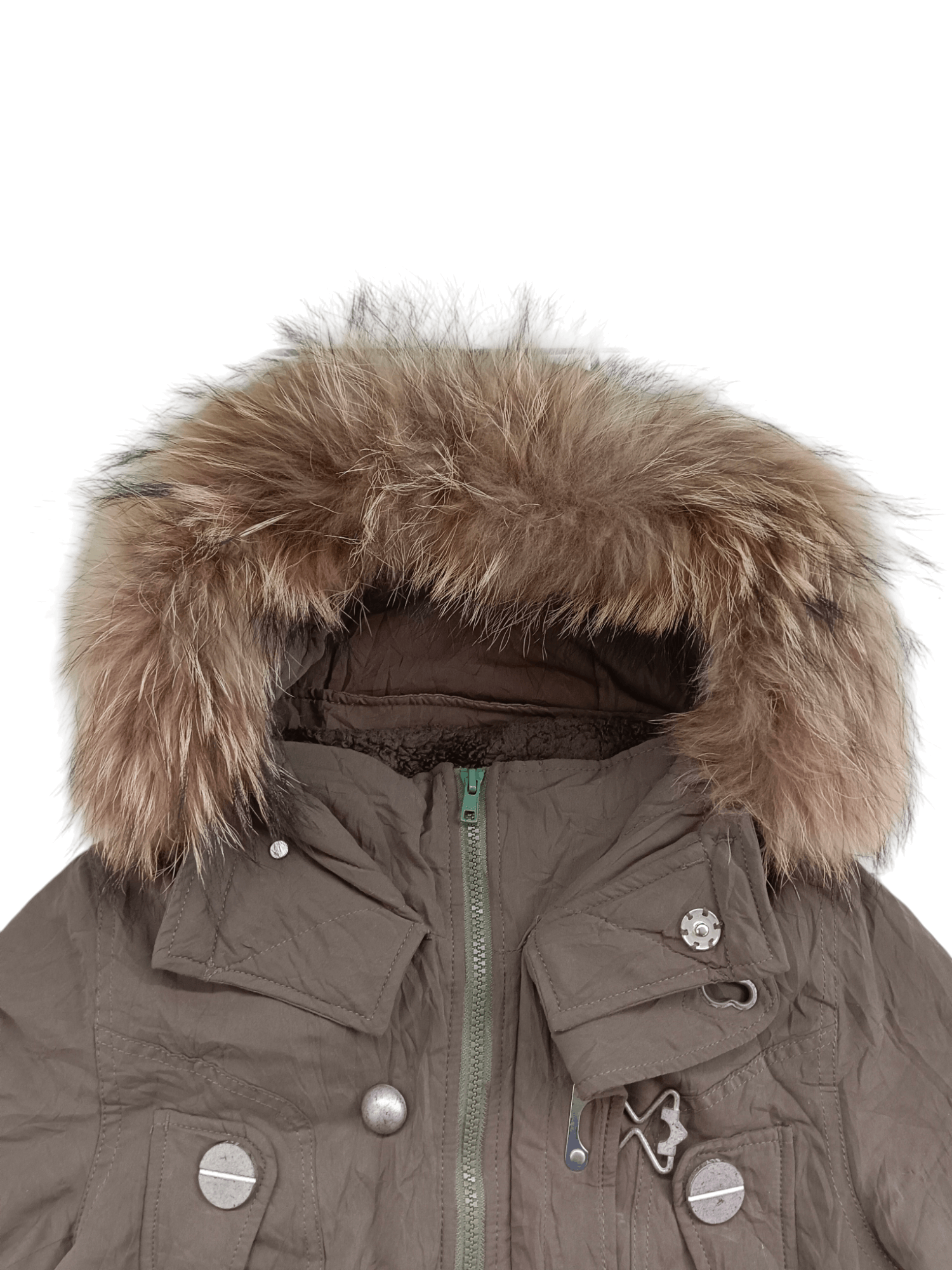 Vintage Y2k SLY Raccoon Fur Jacket LGB Punk Style