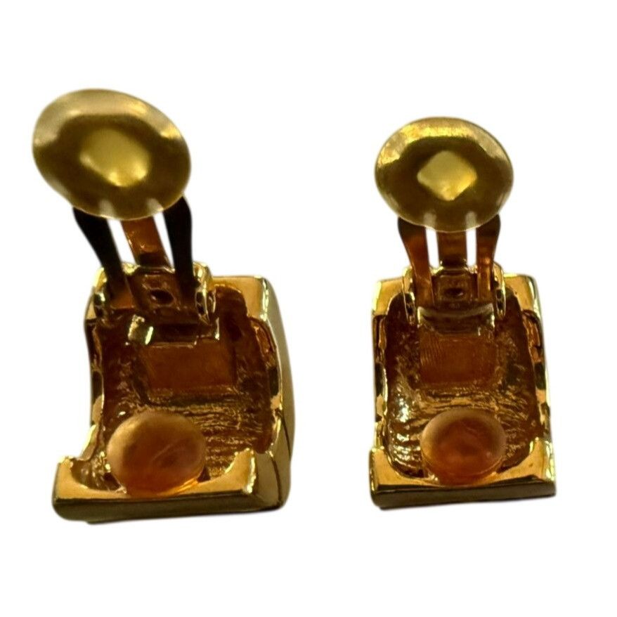St. John Vintage St. John Goldtone Clip-On Earrings With Signature SJ Size ONE SIZE - 3 Thumbnail