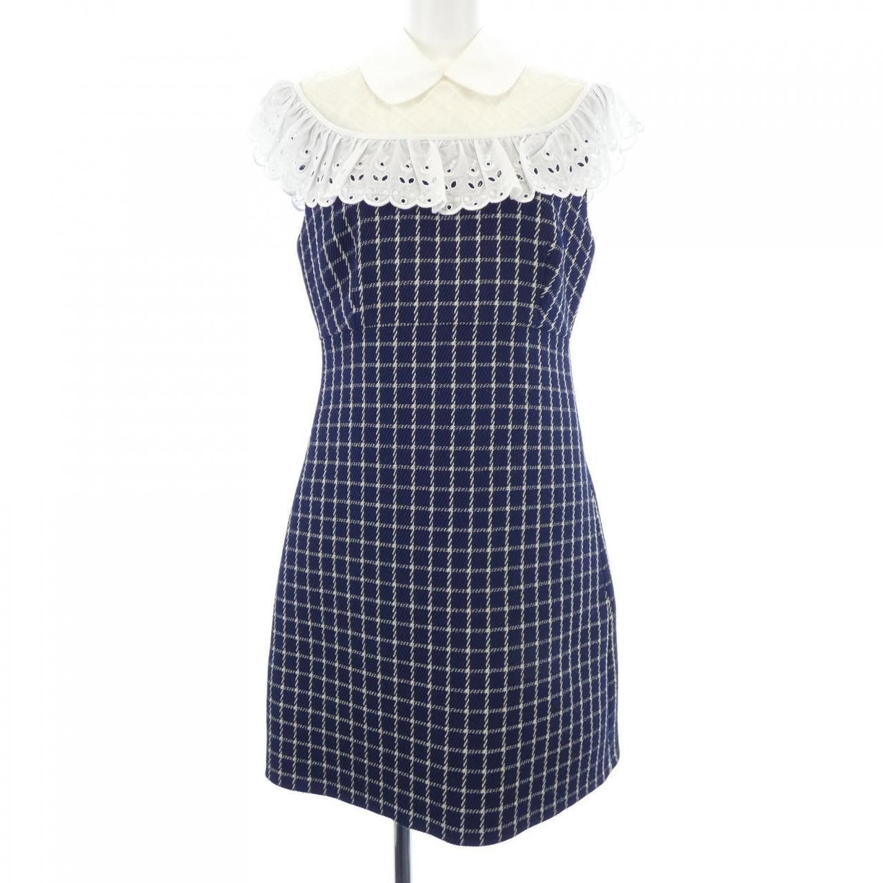 Miu Miu Miu Miu Dress Cotton Dresses MF3887 1XEK DUTY FREE for USA