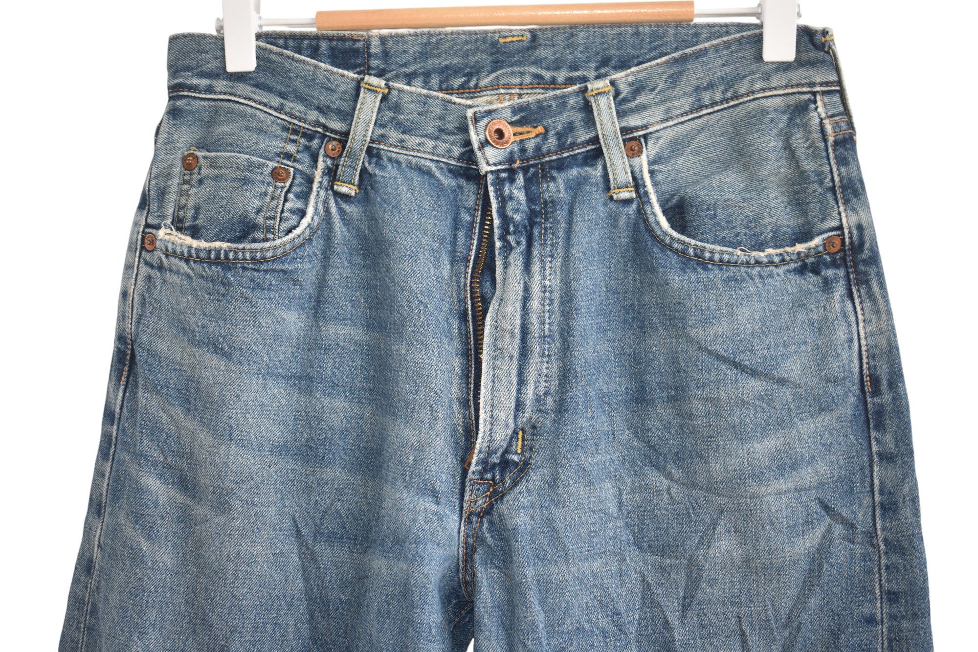 Edwin × Vintage Rare Faded 🔥 Edwin 505XX Selvedge W29 Size US 29 - 3 Thumbnail