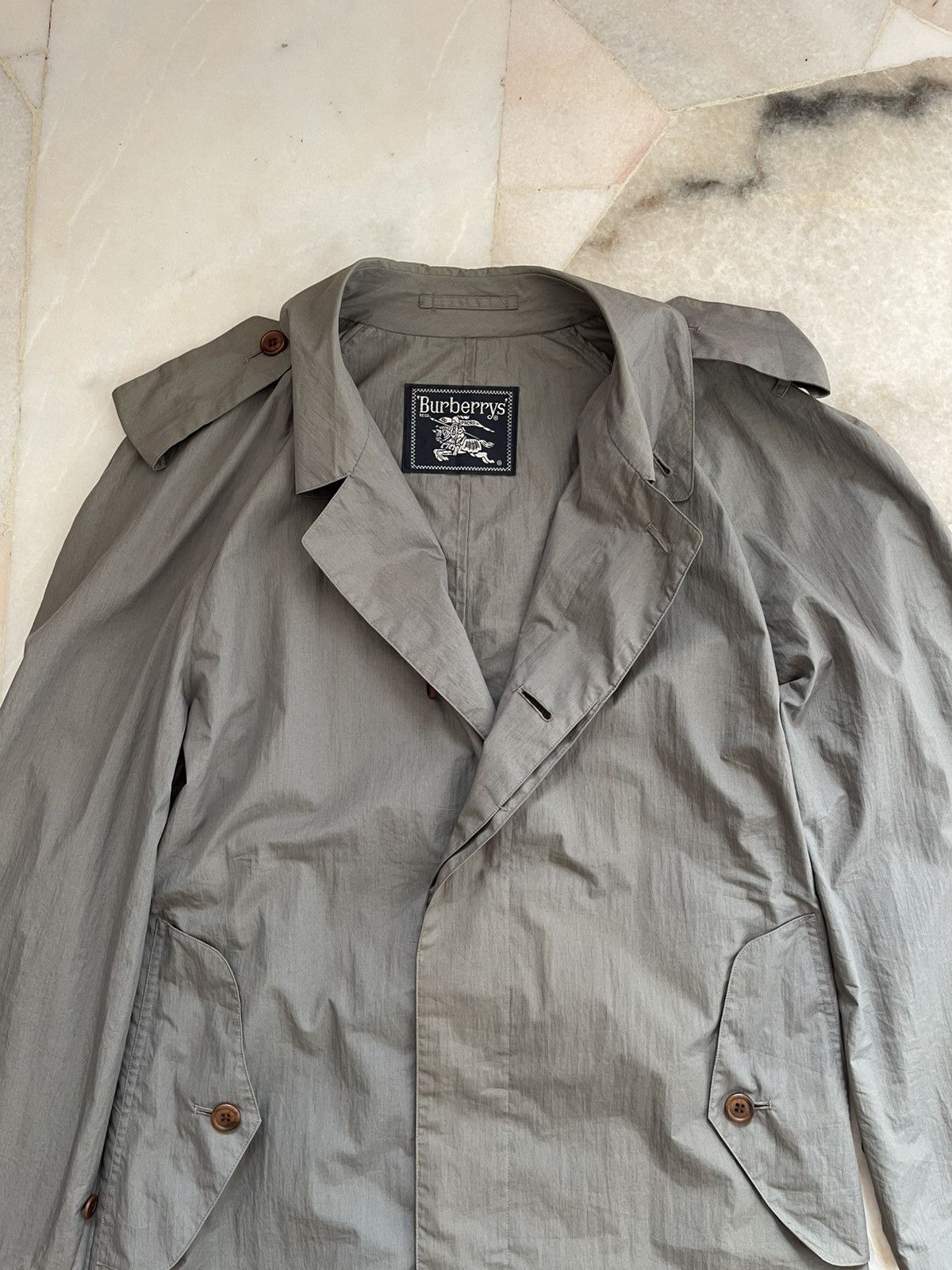 Burberry Vintage Burberry Nylon Long Coat b2 Size US L / EU 52-54 / 3 - 17 Thumbnail