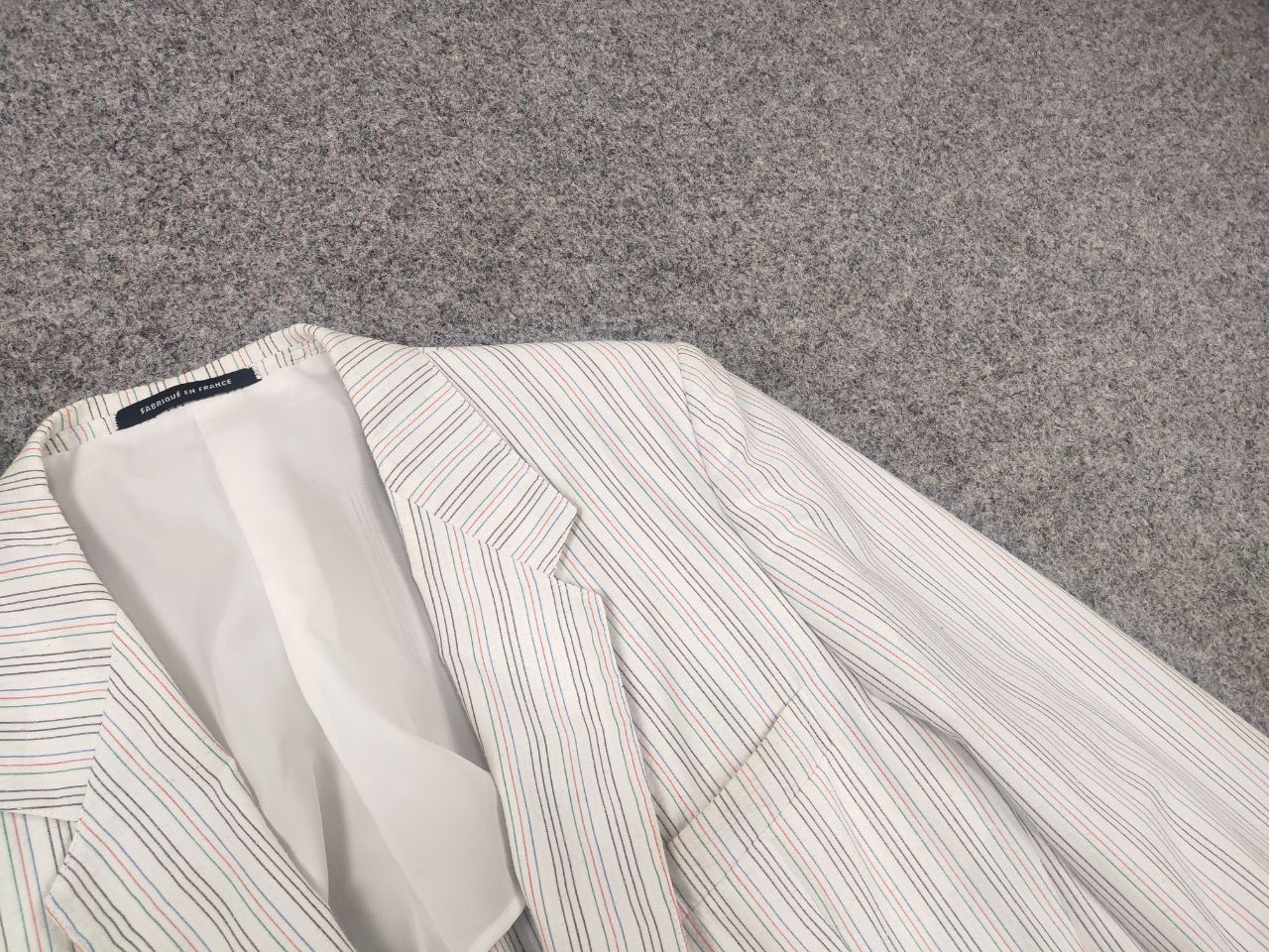Yves Saint Laurent Vintage 80's Yves Saint Laurent France striped Blazer Jacket Size US M / EU 48-50 / 2 - 6 Thumbnail