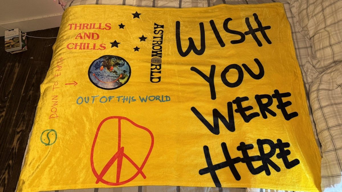 Travis Scott Astroworld “WISH YOU WERE HERE” blanket Size ONE SIZE - 2 Thumbnail