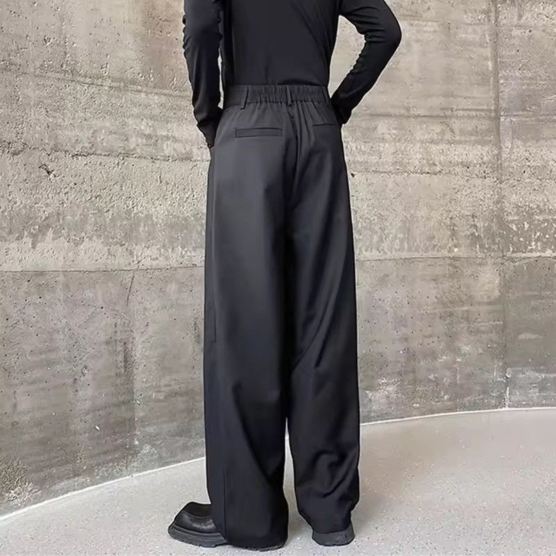Japanese Brand Black High Waist Straight Wide Leg Pleated Pants / Trousers Size US 32 / EU 48 - 5 Thumbnail