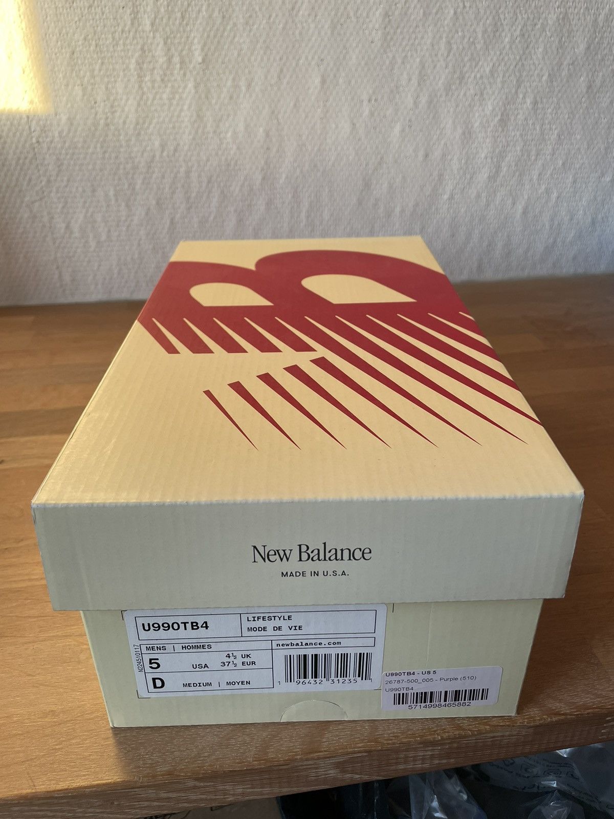 New Balance New Balance 990v4 ‘Purple’ U990TB4 Size US 5 / EU 37 - 6 Thumbnail