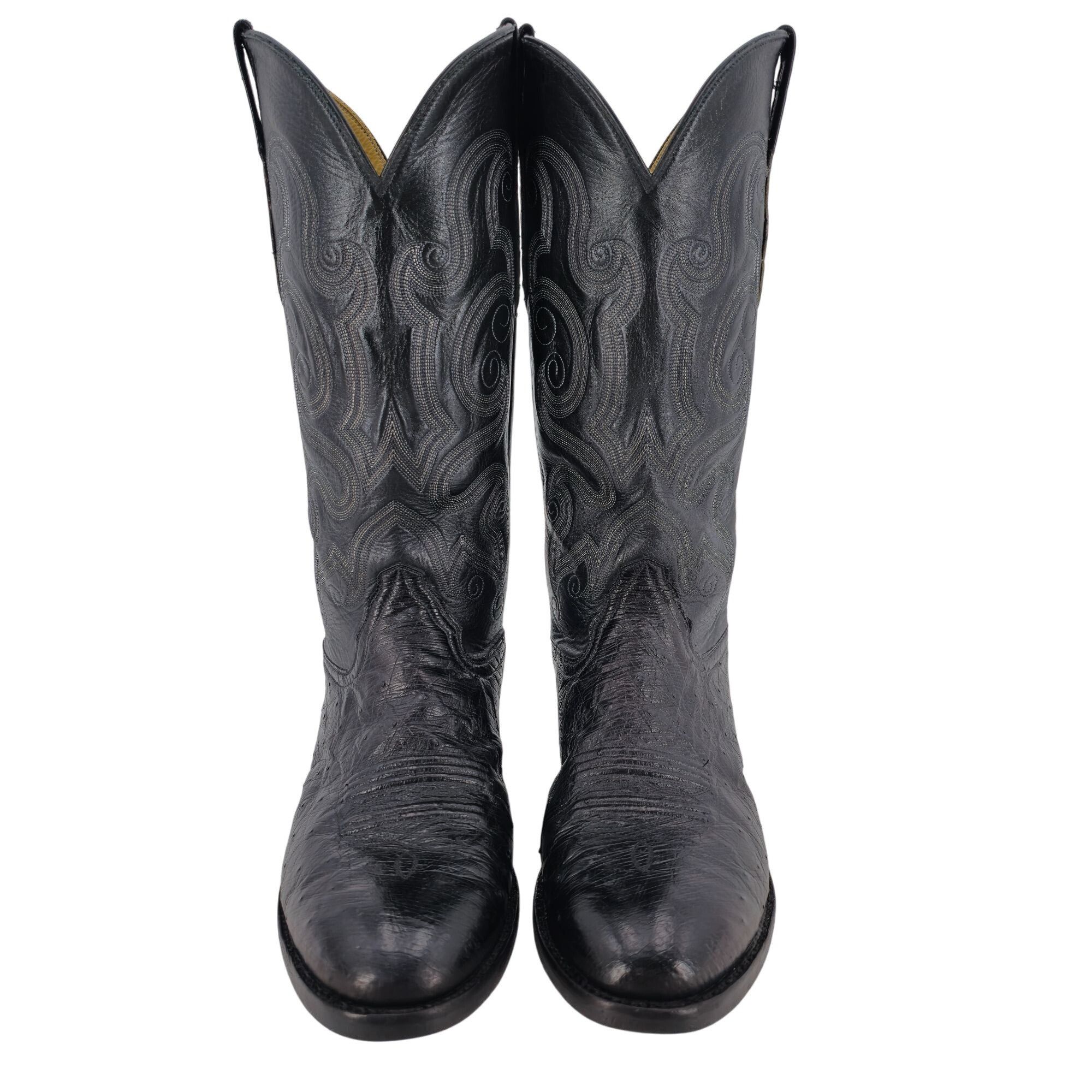 Other Luskey's Ryon's Mens size 9.5D Black Ostrich Exotic Leather Size US 9.5 / EU 42-43 - 2 Thumbnail